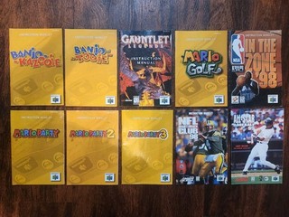 N64 Game Manual Lot Of 10. Banjo Kazooie & Tooie Mario Party 1 2 3 Gauntlet