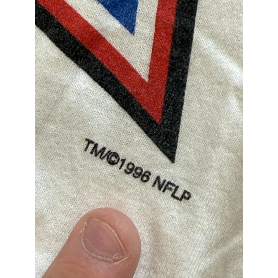 Camiseta New York Giants Vintage Anos 90 Logotipo NFL All Out Fan Apparel Masculina Extra Grande 1998 - Imagem 3 de 4