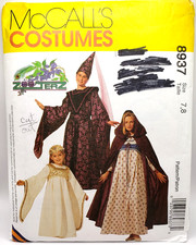 McCalls 8937 Medieval Costume Pattern Girls 7 8 Cut Complete VTG 1997 Cloak
