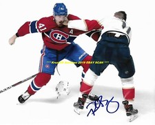PAUL BYRON Fights Panthers Huberdeau AUTO Signed 8x10 MONTREAL CANADIENS STAR~@@