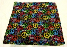 Color Peace Signs throughout Bandanna Face Mask,Head Wrap, Scarf, Wristband-New 