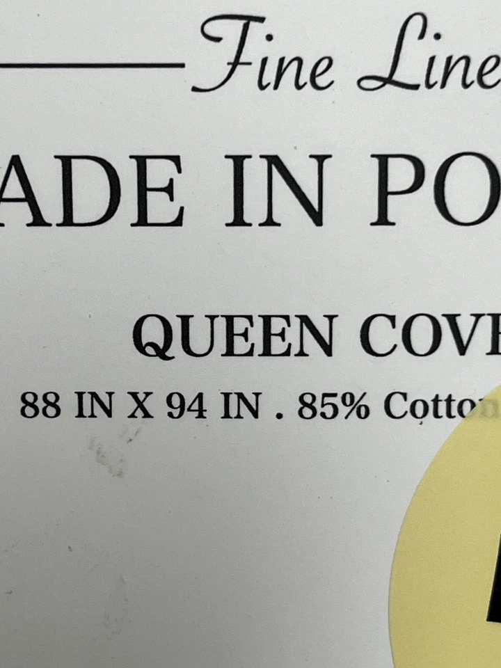 Edredón Cobertor PiuBelle Jacquard Queen 88" x 94" Blanco 85% Algodón Casa Nuevo con Etiquetas Foto 4 de 4
