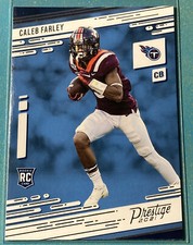 2021 Panini Prestige Caleb Farley RC #247 Tennessee Titans Rookie