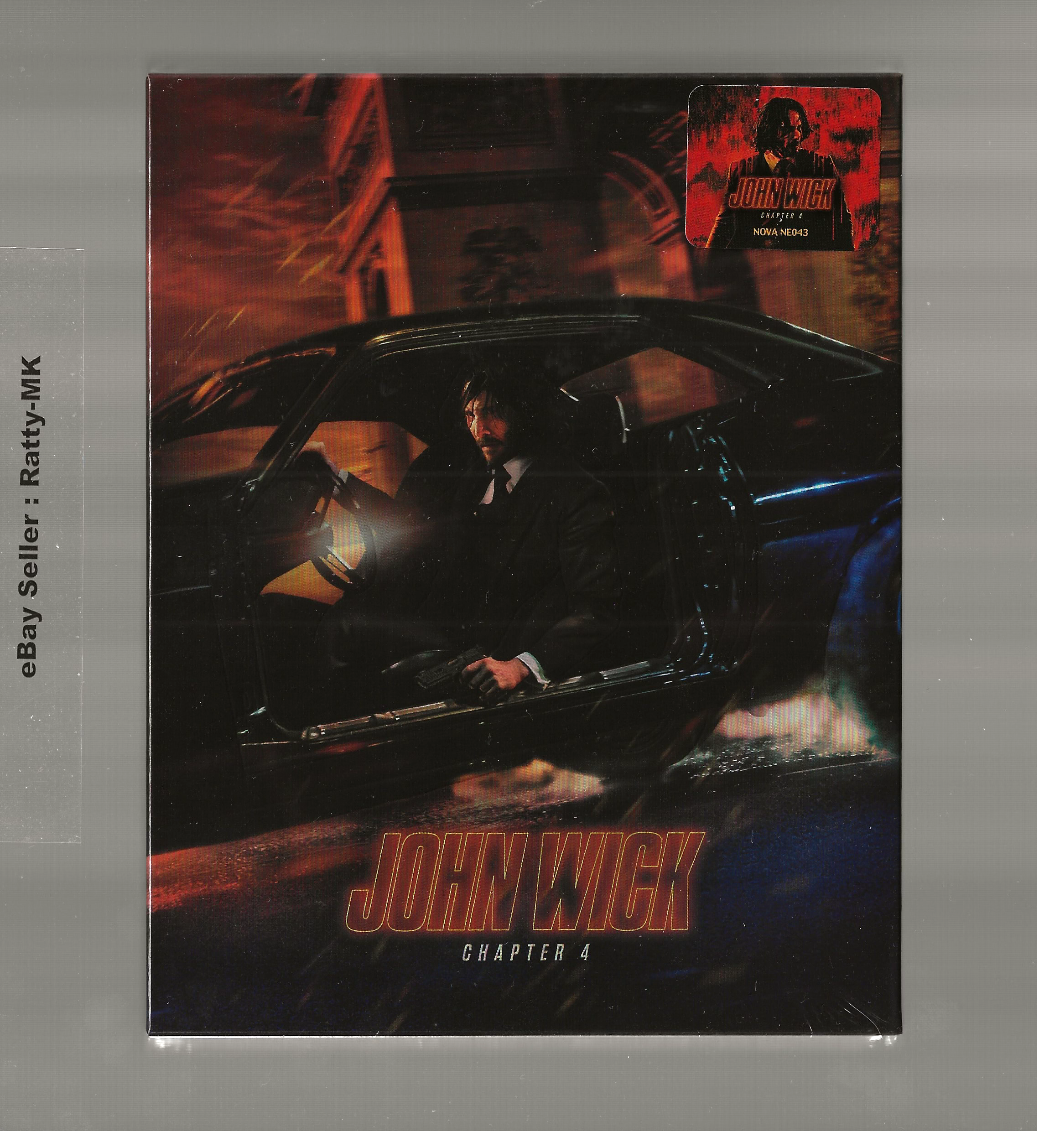 JOHN WICK CHAPTER 4 - NOVA NOVAMEDIA (FSB) EXCLUSIVE BLU RAY STEELBOOK - NEW