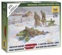 Sowjetisches Maschinengewehr 1:72 Figuren Plastikmodellbausatz Zvezda