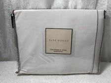NATE BERKUS Cal King Bedskirt Bed Skirt Chocolate/ white California king new