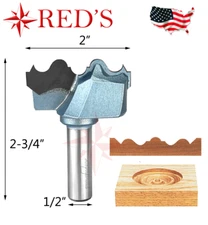Tideway Carbide IND LC9020C-51 2" DIA Rosette 1/2" shank router bit