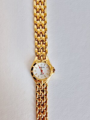 Geneves Quartz Damen Uhr Armbanduhr Goldfarben 