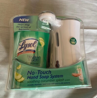 Lysol No Touch Hand Soap System Healthy Touch RETIRED Soothing Cucumber Splash