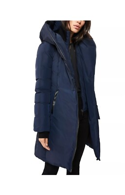 Mackage Kay Down Coat Leather Trim, Size Medium