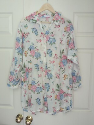 Mango Oversized Floral Shirt Size 6