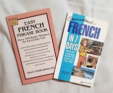 Conversational & Easy French Phrase Books (2) Paperback c1994, 1991 p64, p92