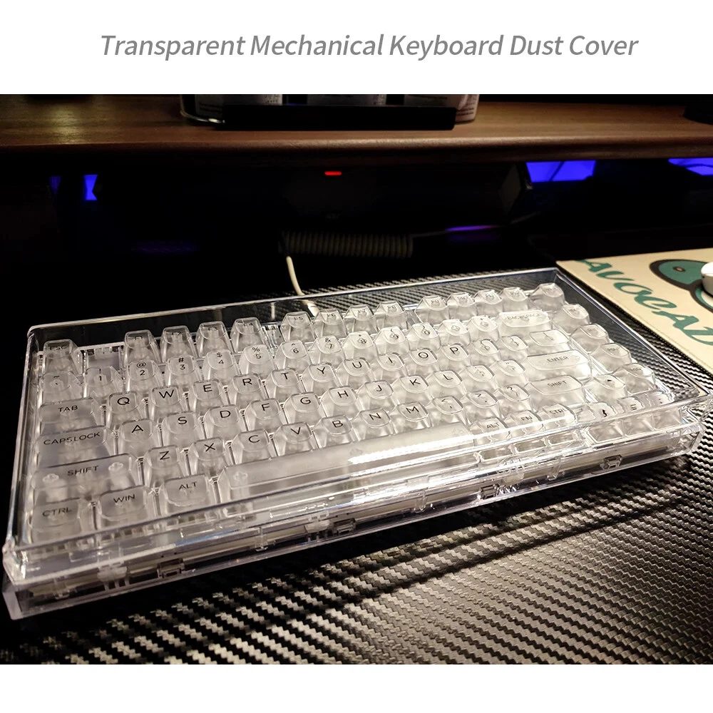Acrylic Mechanical Keyboard Dust Cover Waterproof for 65% 75% Keyboards