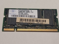 Nanya 256MB DDR-266MHZ - PC2100S-20330 RAM SODIMM NT256D64S88AMGM-7K - USED