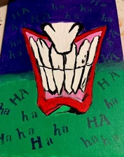 paintings on canvas original 5x7 Joker Batman