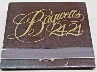 Bagwells Restaurant Honolulu Hawaii 2424 Hyatt Regency FULL Matchbook