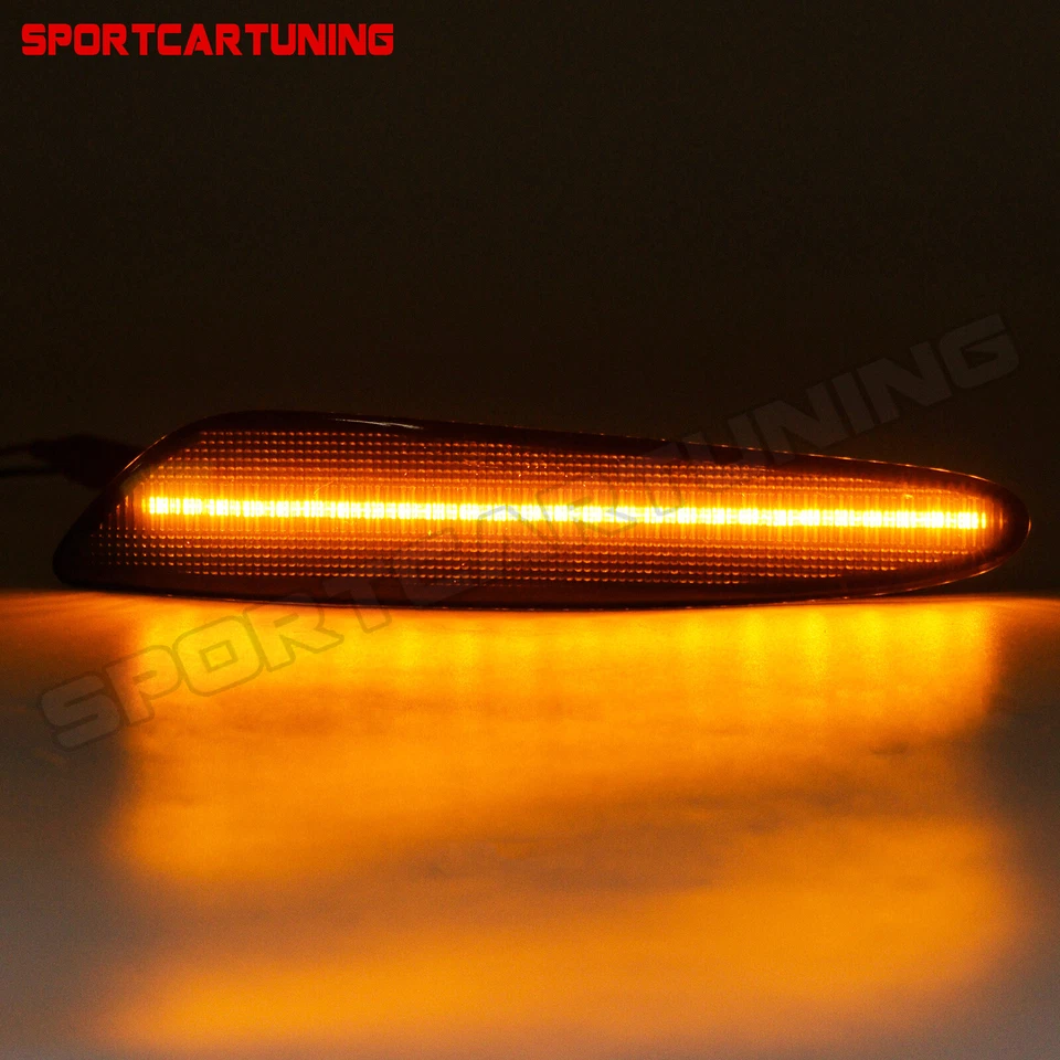 For 03-06 Mercedes W211 E-Class LED Front Bumper Side Marker Lights Smoked Lens — 第 2/4 张图片