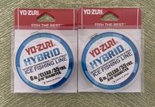 2 Spools Yo-Zuri Hybrid Ice Fishing Line Clear 55yds Nylon/ Fluorocarbon 6lb