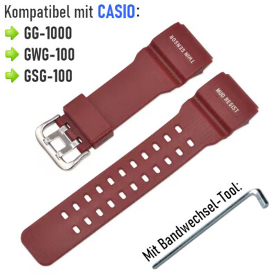   Armband kompatibel für Casio GWG-100 / GG-1000 / GSG-100 Mudmaster G-Shock
