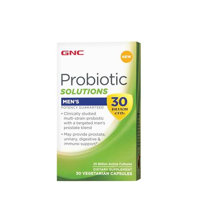 GNC Probiotic Solutions Men's | Clinically Studied Multi-Strain, 30 Capsules