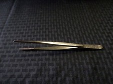 Laboratory Stainless Steel 8  Blunt-Tip Straight Plain HW Tweezer Forceps