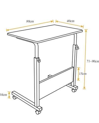 SogesHome supporto per laptop regolabile 80 * 40 cm scrivania computer lato portatile mobile - Foto 3 di 7