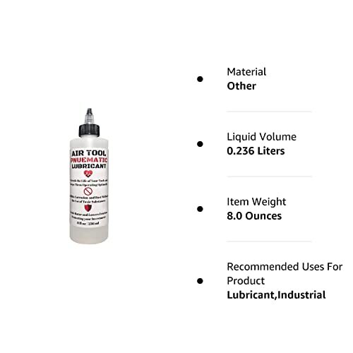 Air Tool Pneumatic Lubricant 8oz Translucent Clear eBay