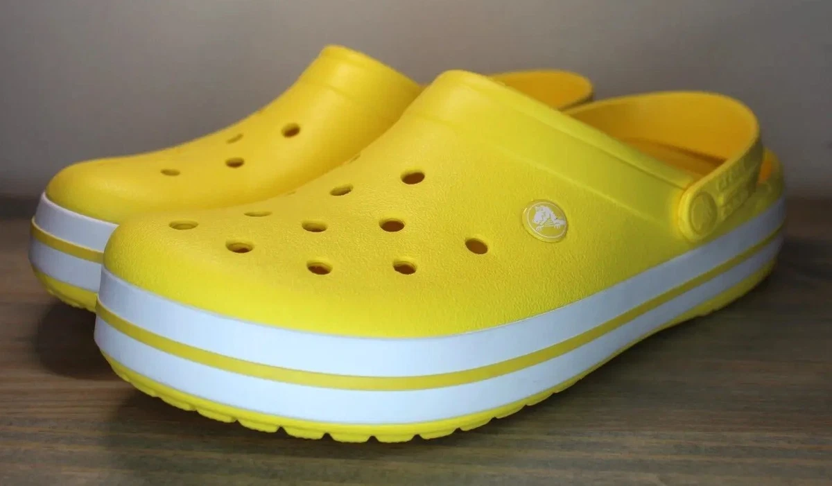 Crocs Crocband Yellow Unisex Clogs Size Men s 10 or Woman s 12