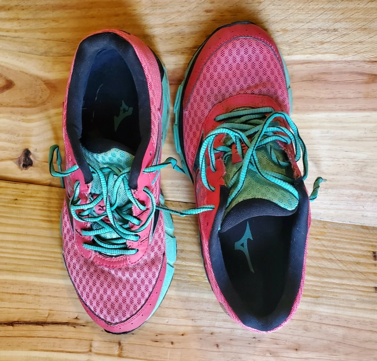 MIZUNO Wave Inspire 11 Womens Pink Teal Running Shoes J1GD154409 Size 8