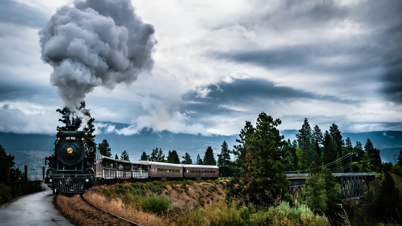 Tableau train ancien avec locomotive à vapeur impression sur toile format 50x70 cm