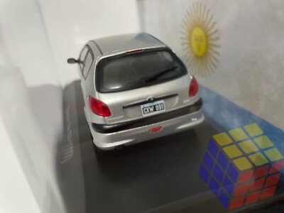 Miniature Peugeot 206XS Grise 1999 - échelle 1:43 Altaya, Neuve En Boîte