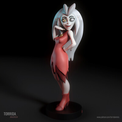 Eda Clawthorne, the Owl House, sexy Pin Up, Figur, 3D Druck, Torrida, UNBEMALT
