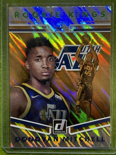 Tarjeta de novato Donovan Mitchell Flash Silver Prizm SSP 2017 Donruss ROOKIE KINGS RC - Imagen 3 de 24
