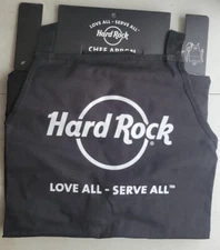 NEW HARD ROCK CAFE KITCHEN CHEF COOK BBQ GRILL APRON LOVE SERVE ALL 30x25! s35