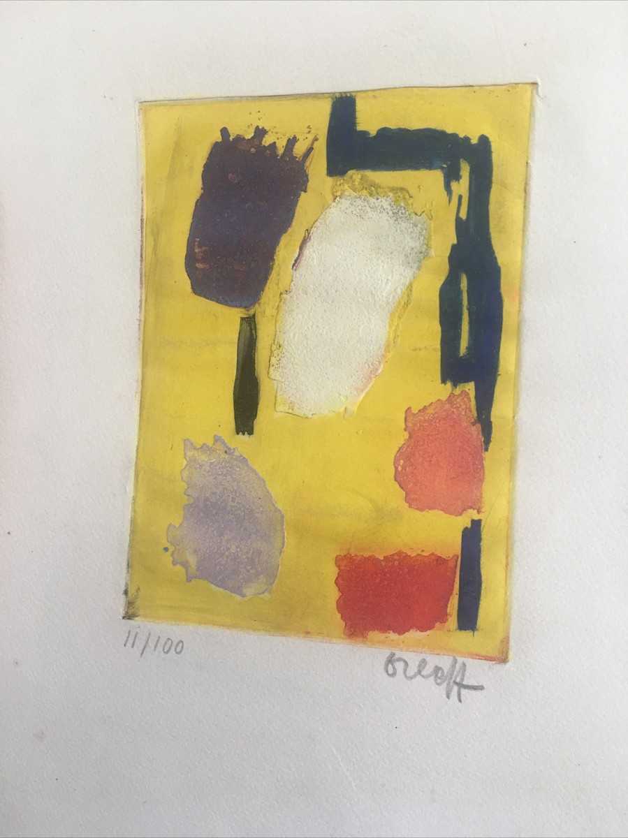 SIGNED ca.1950's ALEXANDRE ORLOFF Abstract Artwork Embossed