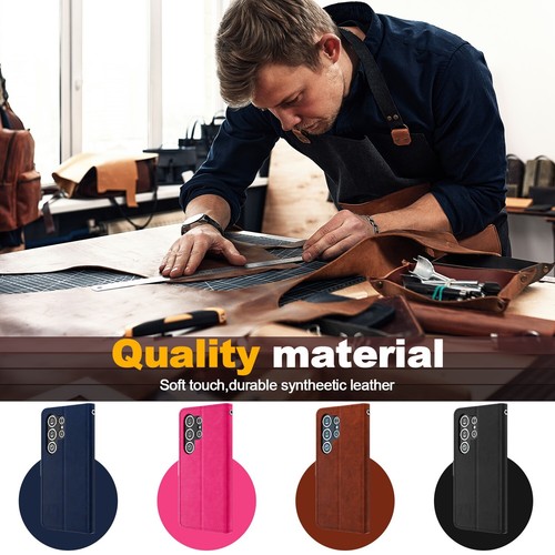 For Samsung Galaxy S25 Ultra Full Body Case Magnetic Leather Wallet Stand Cover - Picture 11 of 28