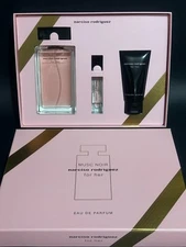 Narciso Rodriguez MUSC NOIR for Her Edp 100ml 3.3 oz spray 3pc gift set nib