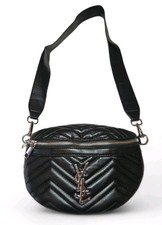 Small Belt Bag Silver Hardware Adjustable Strap