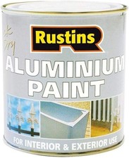 Image of Rustins Aluminium Paint Clear Quick Dry Interior & Exterior Use 250ml/500ml