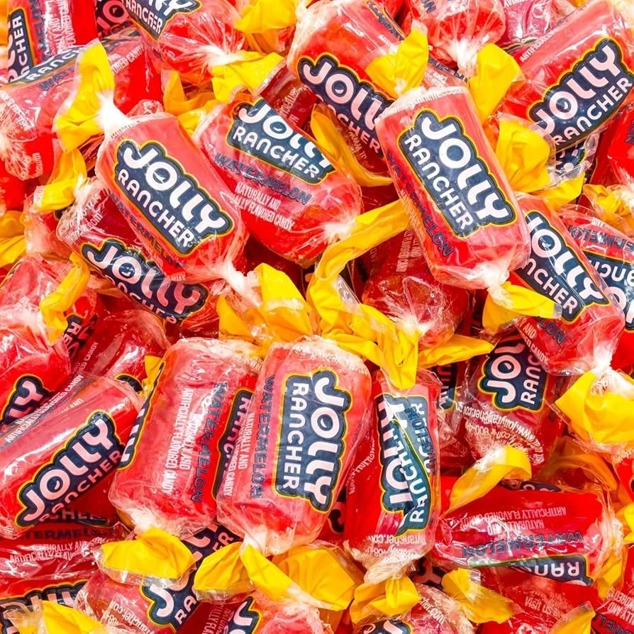 Melancia Jolly Ranchers doces duros a granel frescos embrulhados – sacos de 1 lb ou 2 lb - Imagem 3 de 4