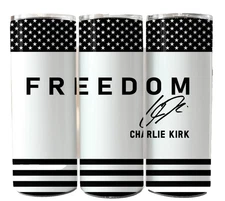 Turning Point Freedom Charlie Kirk Patriotic 20oz Tumbler Travel Insulated