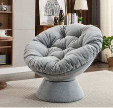 Oversized 360  Swivel Accent Chair Papasan Chair for Living Room Bedroom
