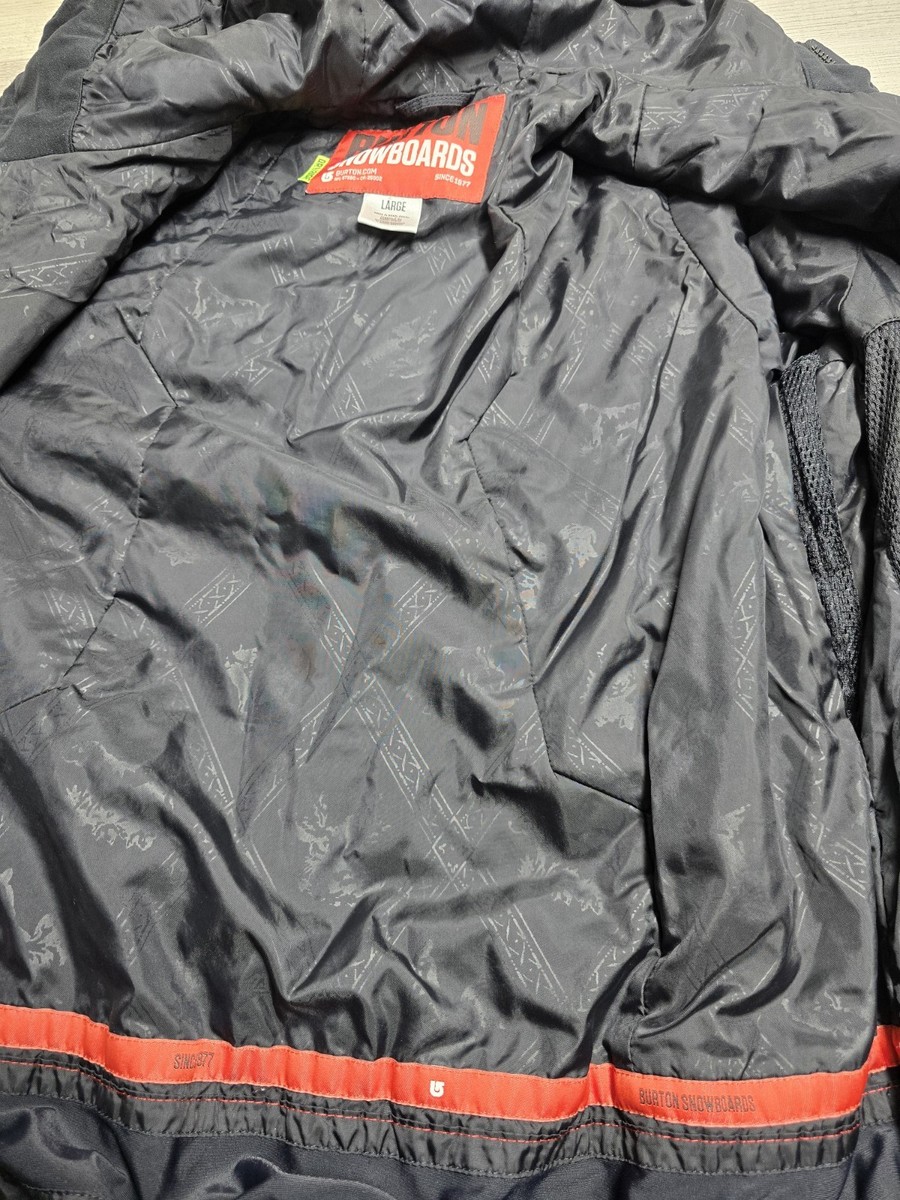 【希少】【未使用品】BURTON POACHER Men ジャケット　未使用 Burton Poacher Jacket Mens L Black Dryride Hooded Insulated