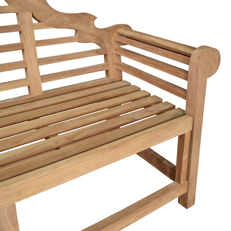 Solid Teak Lutyens Garden Bench 3 Seater Grade A Teak - FREE CUSHION- WORTH  £49