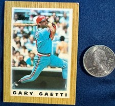 1987 TOPPS LEAGUE LEADERS MINI #62 GARY GAETTI (MINNESOTA TWINS) BASEBALL CARD