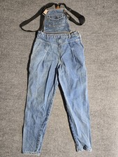 Vintage 90s Calvin Klein USA Convertible Overalls Zip Off High Waist Jeans 29