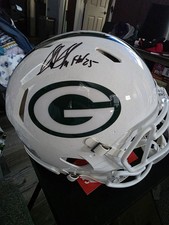 Sterling Sharpe Green Bay Packer Hof Inscribed White Alternate Authentic Helmet