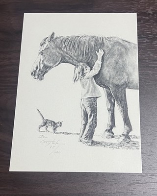 DON GREYTAK LTD EDITION ART PRINT Girl,Cat,Horse Signed/Numbered FREE Shipping