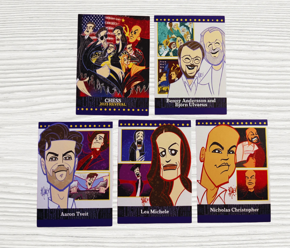 Chess Lights of Broadway 2025 Encores Card Set - Lea Michele Aaron Tveit