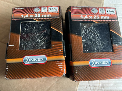2 Packungen Nägel Nagel Blank  1,2x25mm Stauchkopf +Flachkopf  / HolzReg12